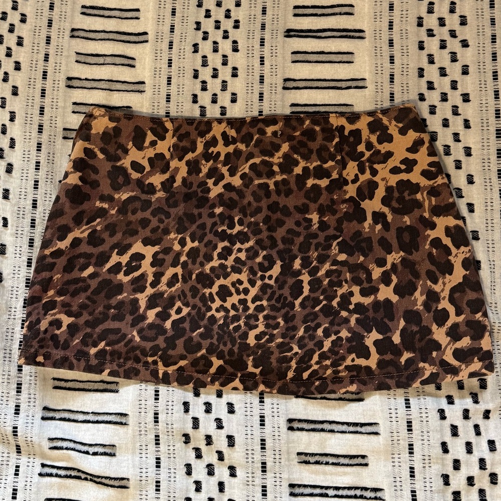 Mid Rise Denim Mini Skort - Picture 3 of 4